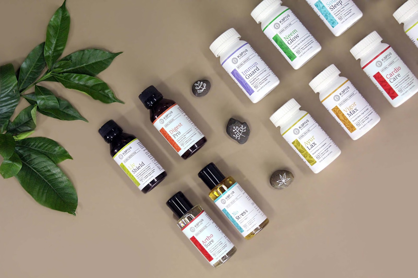 Kapiva處方藥藥品包裝設(shè)計(jì)，嚴(yán)謹(jǐn)?shù)纳珘K加植物插圖