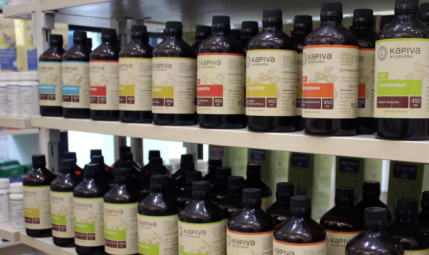 KapivaOTC非處方藥品包裝設(shè)計(jì)，嚴(yán)謹(jǐn)?shù)纳珘K加植物插圖