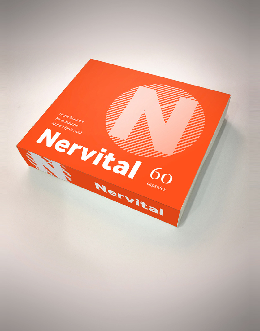 Nervital藥品包裝設計，值得借鑒的品牌符號設計