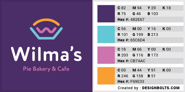 最佳4色組合標(biāo)志設(shè)計(jì)-紫色，粉紅色和藍(lán)色組合