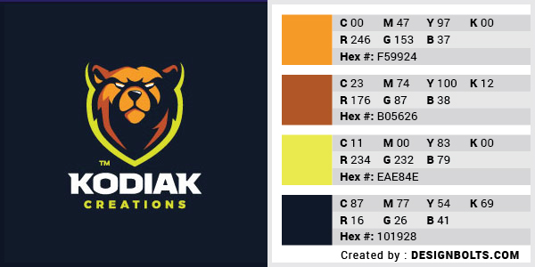 最佳4色組合標(biāo)志設(shè)計(jì)-橙色，黃色和黑色組合