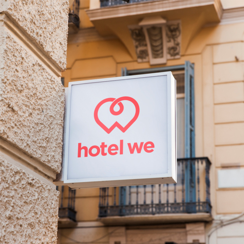 住宅風格酒店logo設計-大膽的標志旨在喚起熟悉的氛圍