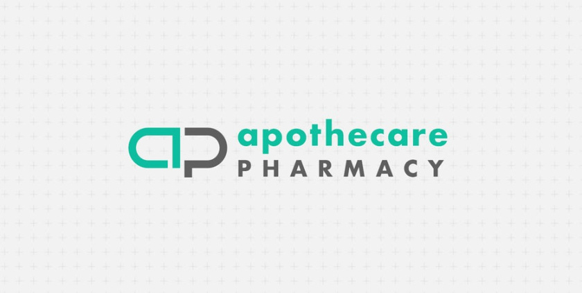 極簡主義藥房徽標logo設計-Apothecare藥房標志