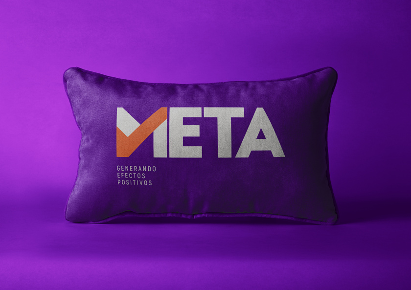 Meta品牌vi設(shè)計，充滿激情的橙色與紫色配色