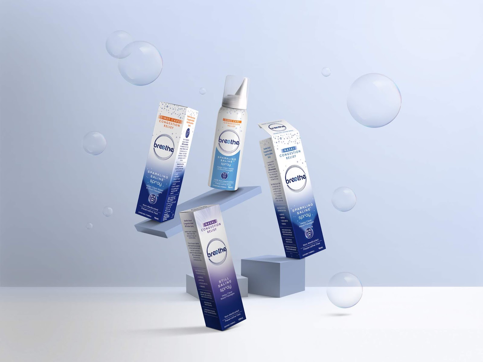 Breethe鼻噴霧劑包裝設(shè)計“漸變色”-上海藥品包裝設(shè)計公司