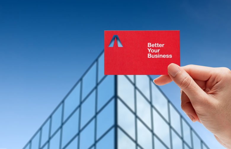 ANGIA房地產(chǎn)投資公司logo/VI設(shè)計(jì)，源自建筑的向上運(yùn)動(dòng)風(fēng)格