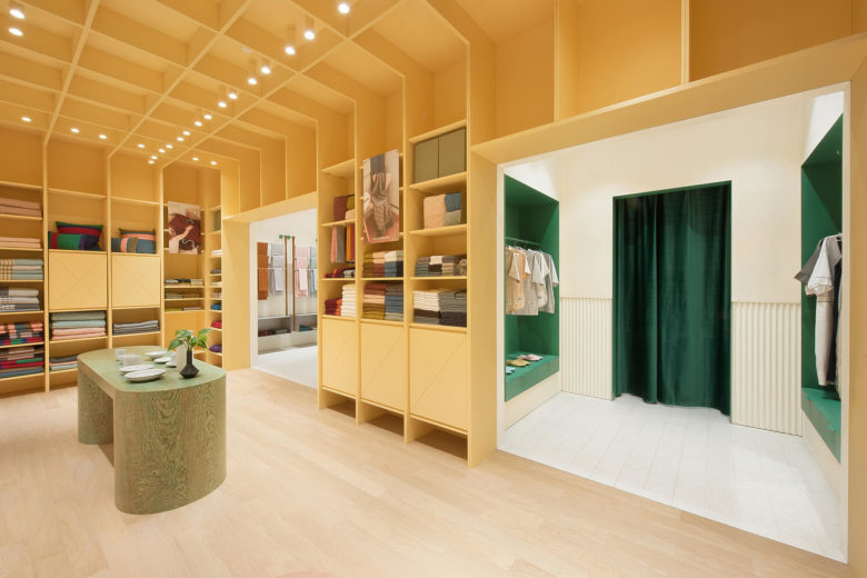 NBYHOME紡織品和日常用品商店商業(yè)空間設(shè)計(jì)，愜意開放的空間設(shè)計(jì)
