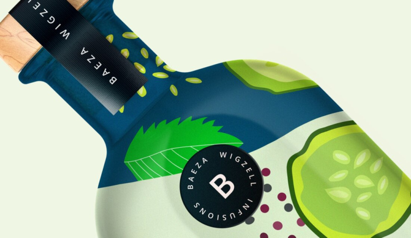 創(chuàng)新的風(fēng)味杜松子酒包裝設(shè)計(jì)，充滿活力的彩墨風(fēng)格