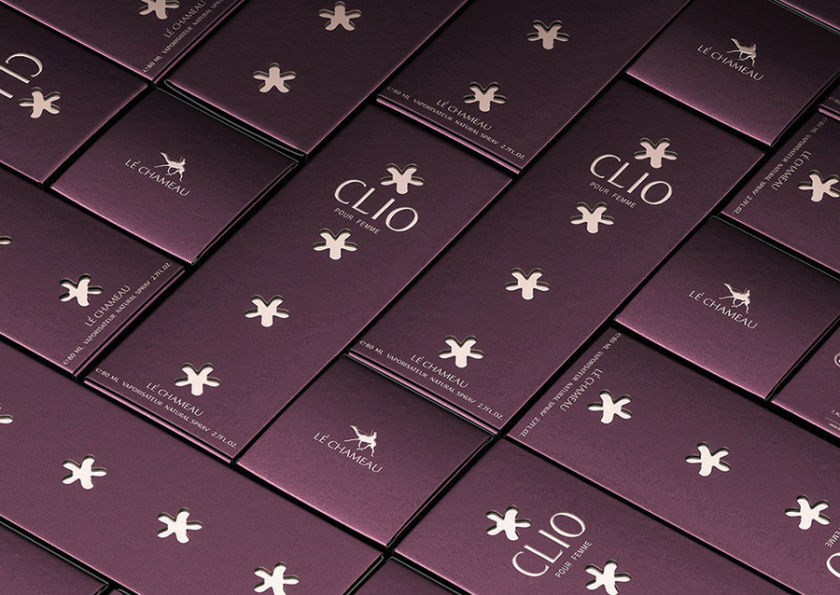 Clio香水包裝設(shè)計(jì)與阿拉伯花形格子香水瓶形設(shè)計(jì)