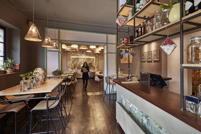 Dhabbu亞洲美食餐廳餐飲空間設(shè)計(jì)，突出亞洲元素