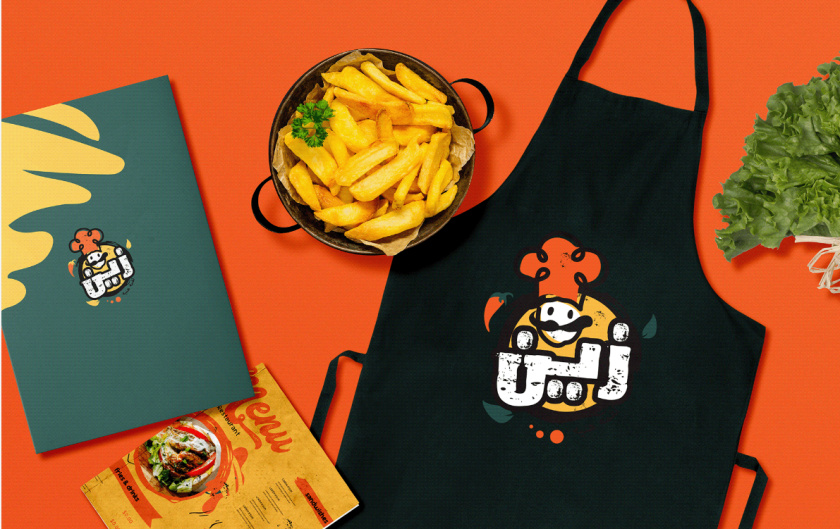 Zain restaurant 三明治西式快餐餐廳餐飲logo設計vi設計，疏漏的手繪風格