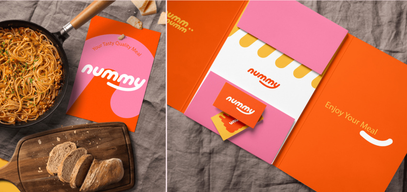 Nummy云端廚房外賣美食品牌logo設(shè)計(jì)與形象vi設(shè)計(jì),源自字母n的識別符號 Nummy云端廚房外賣美食品牌logo設(shè)計(jì)與形象vi設(shè)計(jì),源自字母n的識別符號