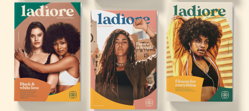 ladiore 女性時尚品牌logo設(shè)計與視覺識別vi設(shè)計，源自四個象征