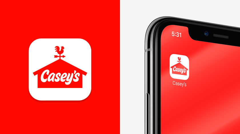 Casey便利店與比薩連鎖店logo設(shè)計品牌形象vi設(shè)計，公雞風(fēng)標+房屋谷倉造型