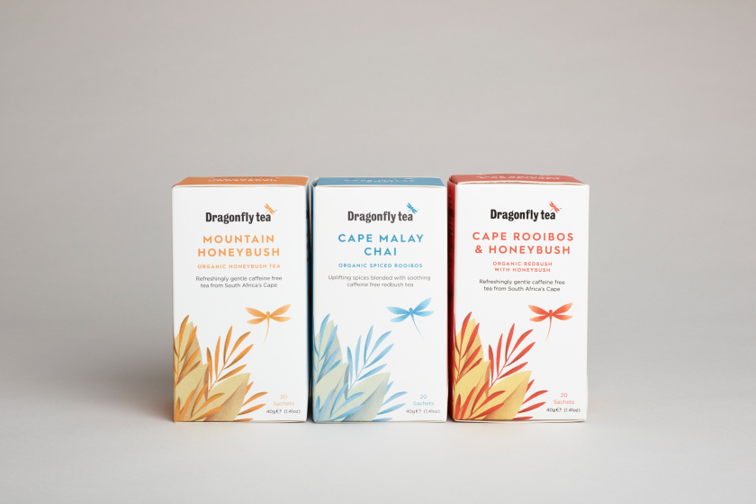 蜻蜓茶品牌茶葉包裝設計“植物插畫篇”-上海包裝設計公司