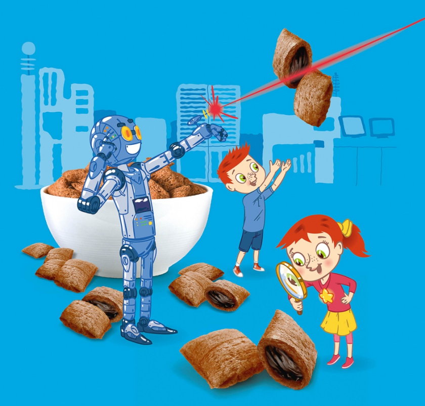 Ukhtyshek兒童休閑食品包裝設計，一起探索世界的男孩女孩插畫設計