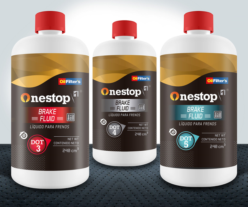 OneStop 汽車(chē)潤(rùn)滑油包裝設(shè)計(jì)，動(dòng)態(tài)漸變色塊風(fēng)格