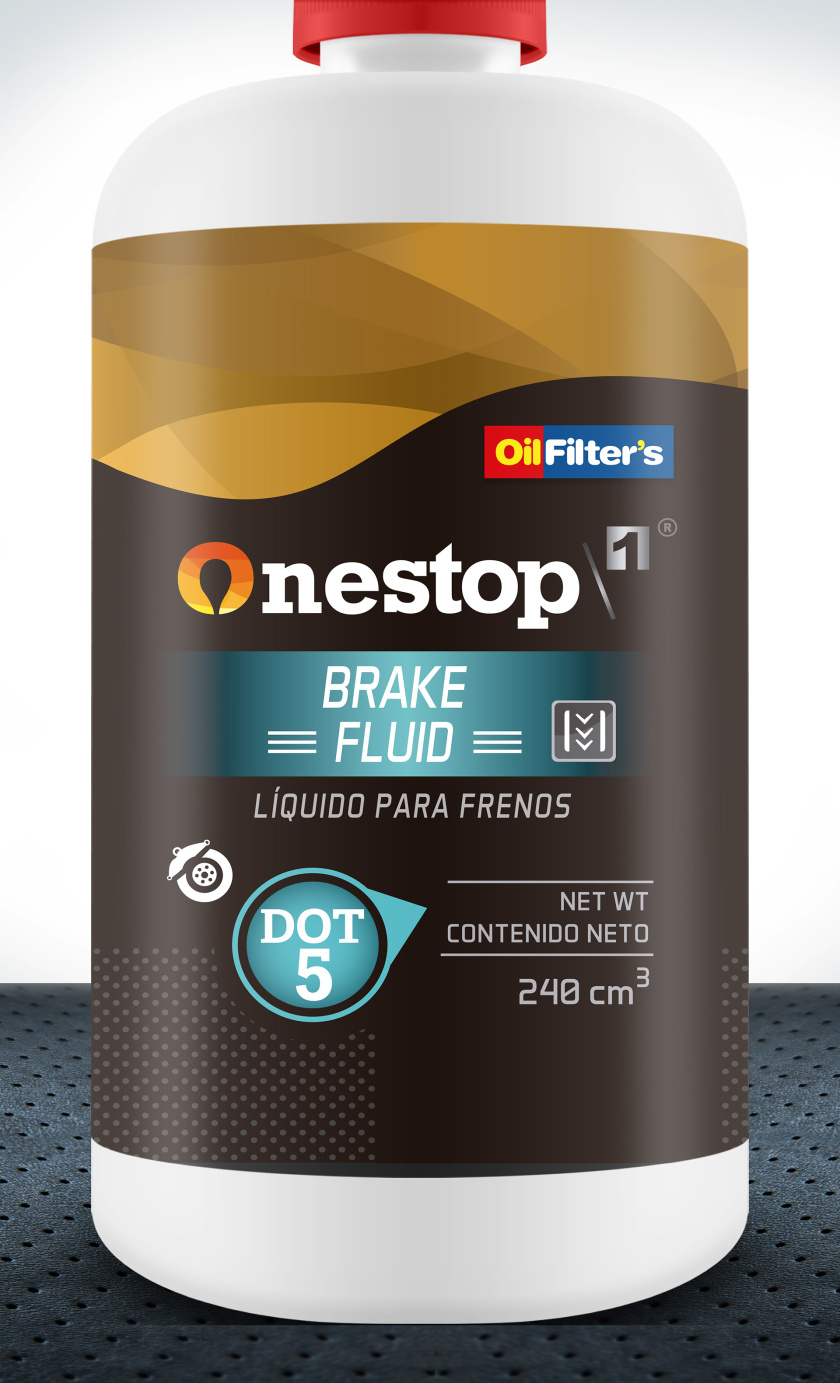 OneStop 汽車(chē)潤(rùn)滑油包裝設(shè)計(jì)，動(dòng)態(tài)漸變色塊風(fēng)格