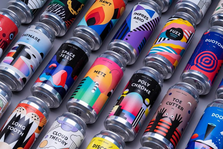 FUERST WIACEK啤酒包裝設(shè)計，每一個都是不同的插畫，不同的藝術(shù)品