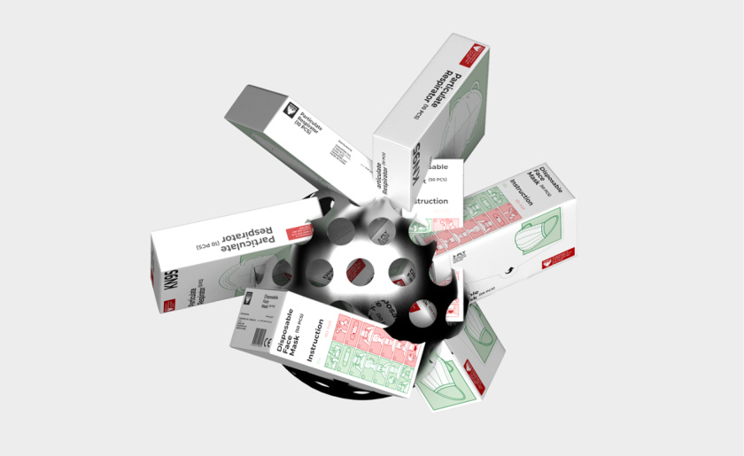 3-PLY KN95 口罩包裝設(shè)計(jì)