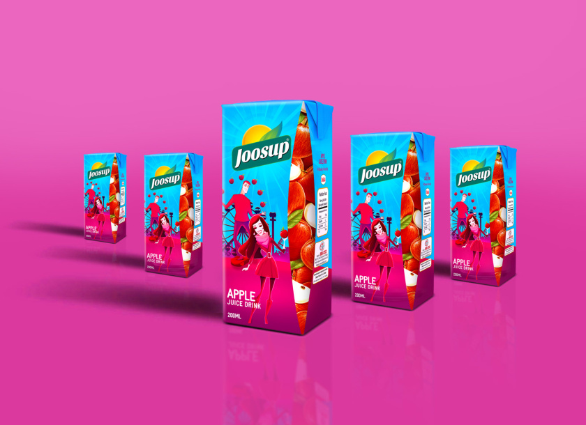 Joosup 果汁飲料利樂薄葉包裝設(shè)計(jì),嬉戲的夫妻插畫設(shè)計(jì) Joosup 果汁飲料利樂薄葉包裝設(shè)計(jì),嬉戲的夫妻插畫設(shè)計(jì)