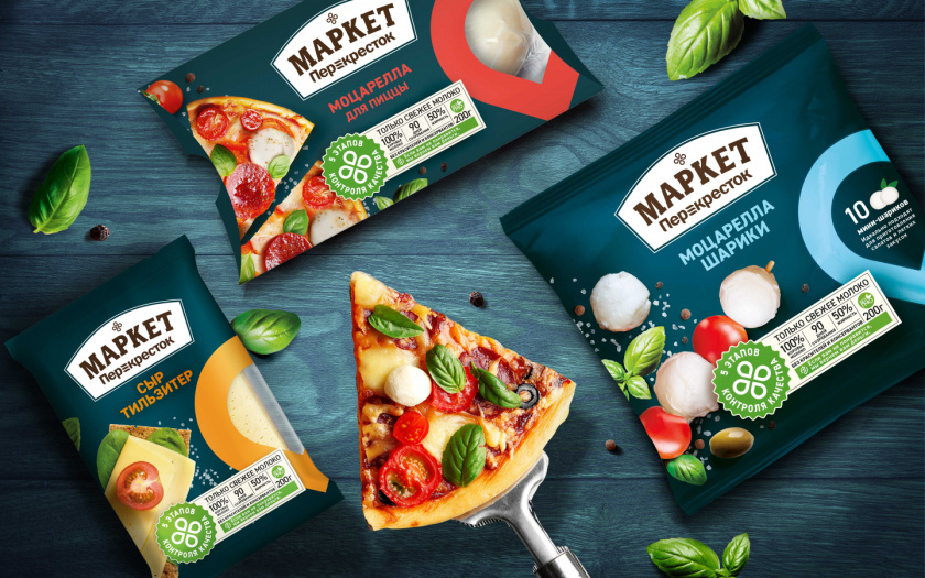 Perekrestok 保鮮冷凍速食食品包裝設計，傳達無比新鮮與品質保證