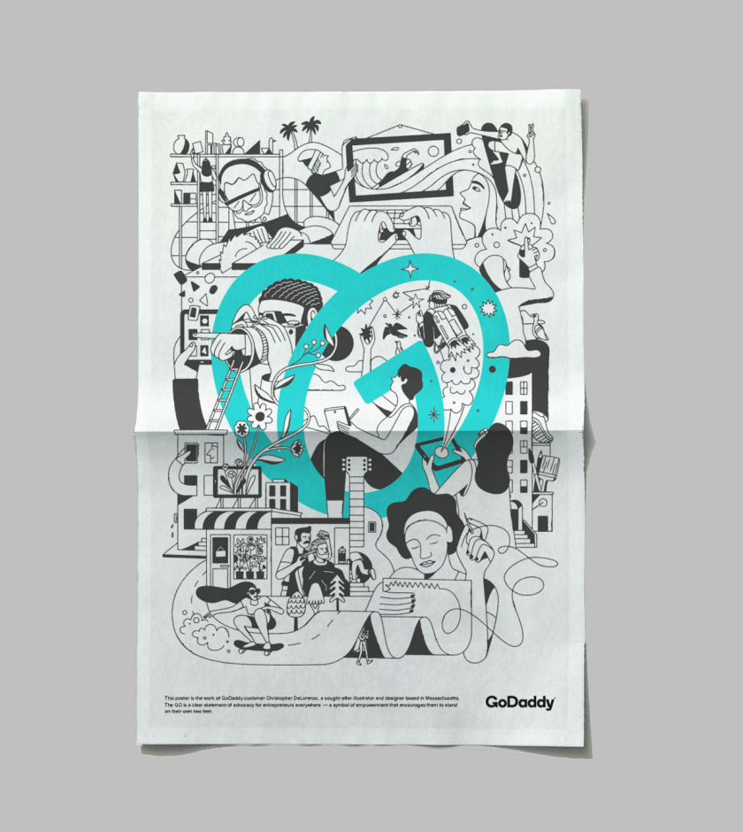 GoDaddy 域名注冊商和網(wǎng)站空間托管公司心形logo設(shè)計(jì)vi設(shè)計(jì)