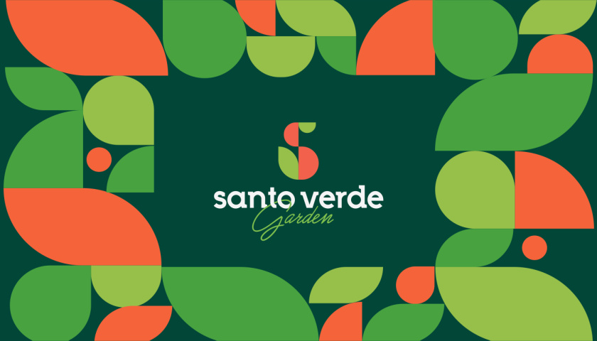 圣維德園藝鮮花綠植花園品牌形象vi視覺識別設(shè)計，多彩幾何圖形風格