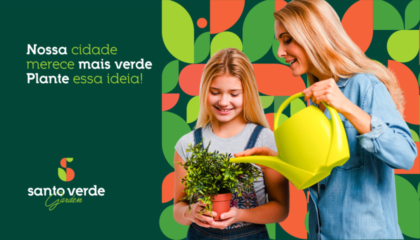 圣維德園藝鮮花綠植花園品牌形象vi視覺識別設(shè)計，多彩幾何圖形風格