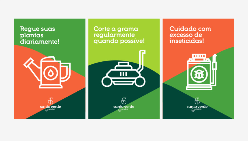 圣維德園藝鮮花綠植花園品牌形象vi視覺識別設(shè)計，多彩幾何圖形風格