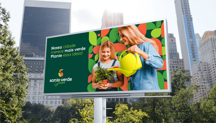 圣維德園藝鮮花綠植花園品牌形象vi視覺識別設(shè)計，多彩幾何圖形風格