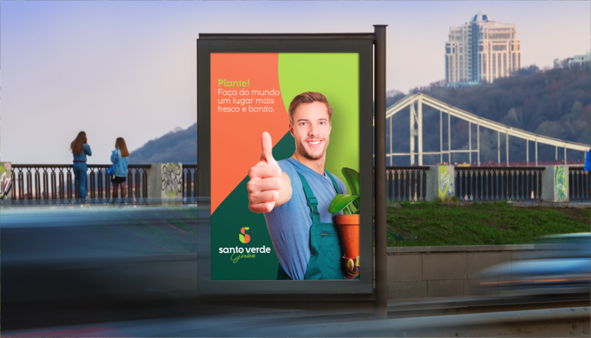 圣維德園藝鮮花綠植花園品牌形象vi視覺識別設(shè)計，多彩幾何圖形風格