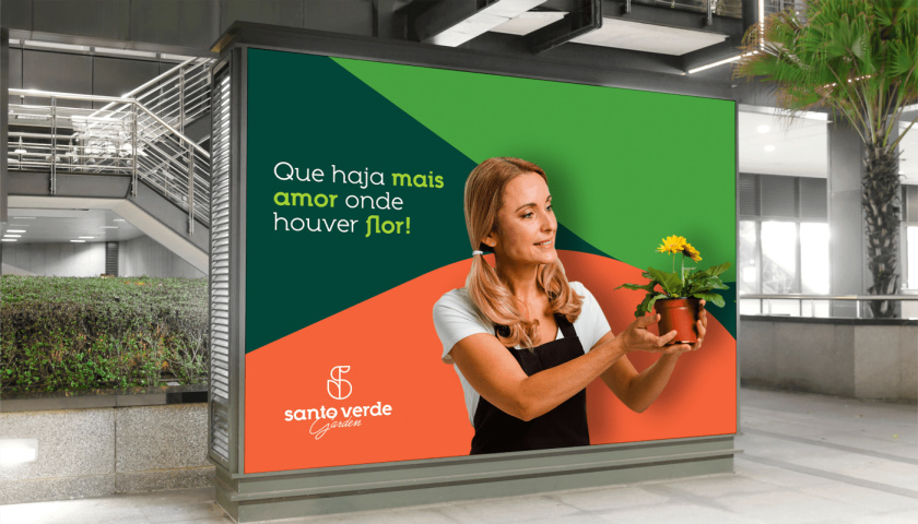 圣維德園藝鮮花綠植花園品牌形象vi視覺識別設(shè)計，多彩幾何圖形風格