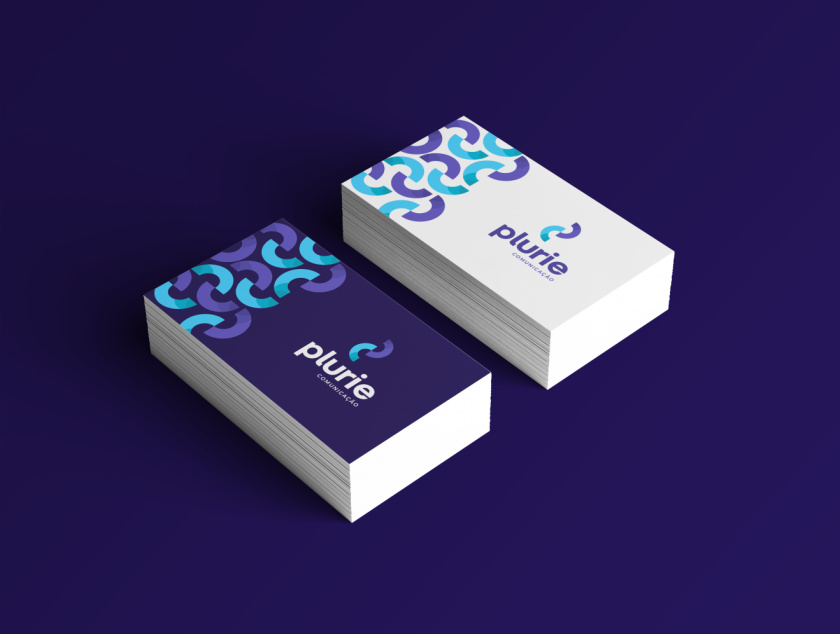 Plurie 品牌vi形象設(shè)計(jì)，兩個(gè)半圓相交