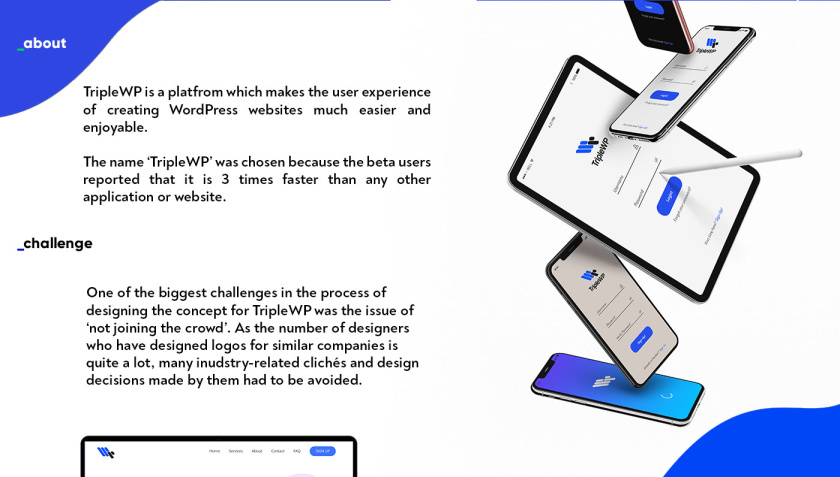 TripleWP wordpress模板網(wǎng)站科技公司logo設(shè)計(jì)與vi設(shè)計(jì)，科技藍(lán)色風(fēng)格