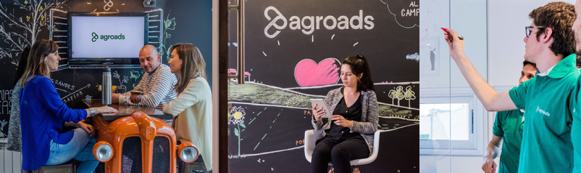 Agroads 農(nóng)業(yè)電子商務(wù)品牌logo設(shè)計(jì)，字母a+g，綠色線條logo