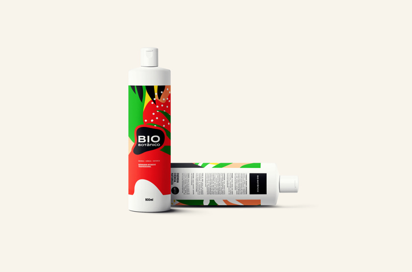 Bio Botanico 專業(yè)護發(fā)產品包裝設計，鮮艷熱帶風格元素