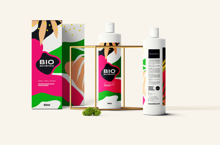 Bio Botanico 專業(yè)護發(fā)產品包裝設計，鮮艷熱帶風格元素