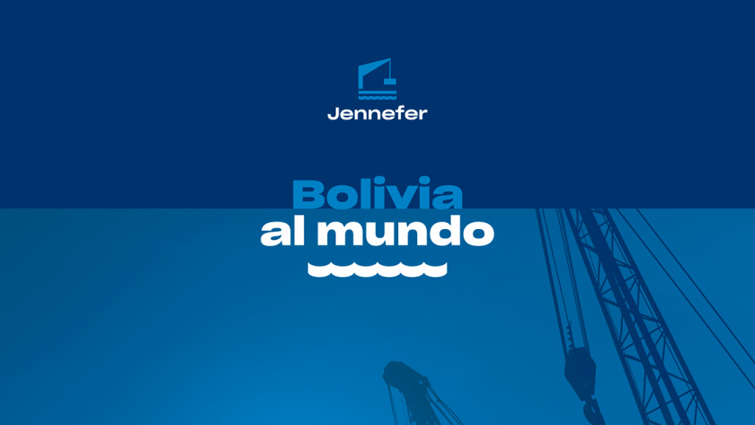 Jennefer國(guó)際港口品牌vi形象設(shè)計(jì)logo設(shè)計(jì)，大型起吊機(jī)元素與沉穩(wěn)活力藍(lán)色配色