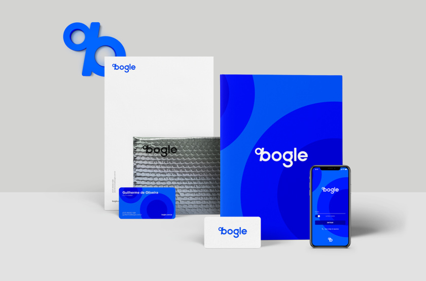 Bogle金融科技公司logo設(shè)計vi設(shè)計，首字母B改造成百分號%的形狀