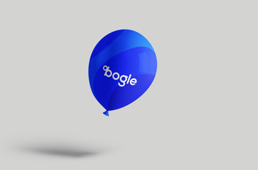Bogle金融科技公司logo設(shè)計vi設(shè)計，首字母B改造成百分號%的形狀