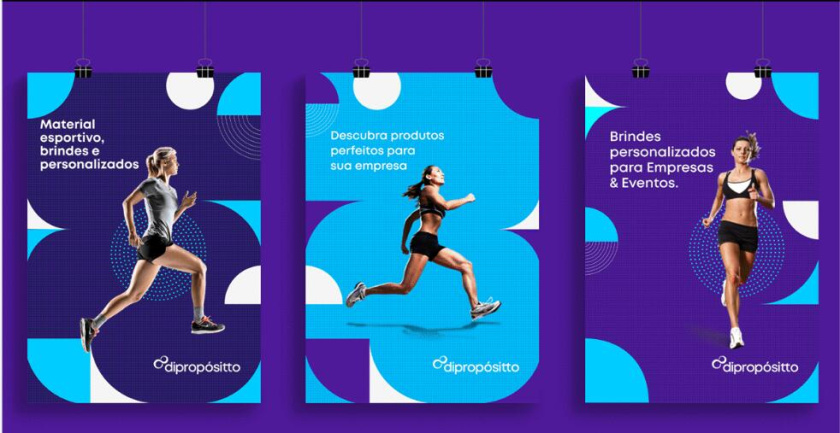 dipropósito 健身會(huì)所品牌視覺形象設(shè)計(jì)vi設(shè)計(jì)，活力動(dòng)感的漸變色風(fēng)格