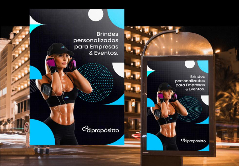 dipropósito 健身會(huì)所品牌視覺形象設(shè)計(jì)vi設(shè)計(jì)，活力動(dòng)感的漸變色風(fēng)格