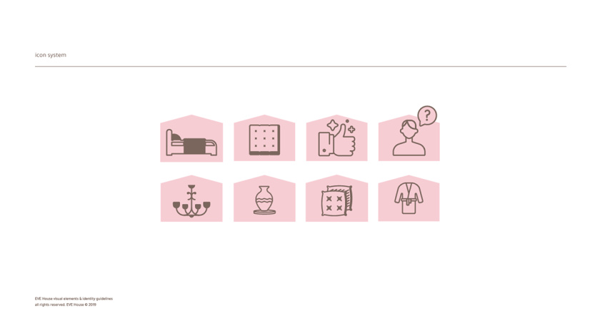 Eve House 家居用品品牌logo設(shè)計(jì)vi設(shè)計(jì)，追求設(shè)計(jì)感的女性粉色風(fēng)格