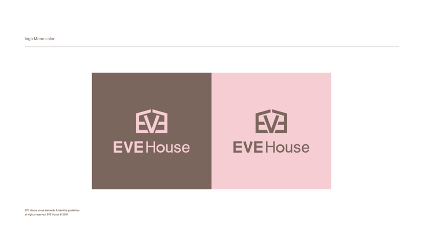 Eve House 家居用品品牌logo設(shè)計(jì)vi設(shè)計(jì)，追求設(shè)計(jì)感的女性粉色風(fēng)格