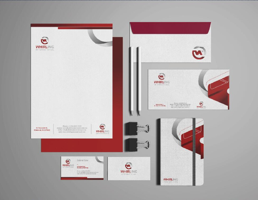Whirling 工業(yè)機械水泵產(chǎn)品品牌logo設(shè)計vi設(shè)計，褐色立體圓形+字母W