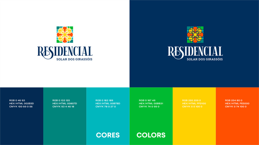 Residencial高端住宅地產(chǎn)logo設(shè)計(jì)vi設(shè)計(jì)，教堂+太陽(yáng)+想日款+馬賽克元素