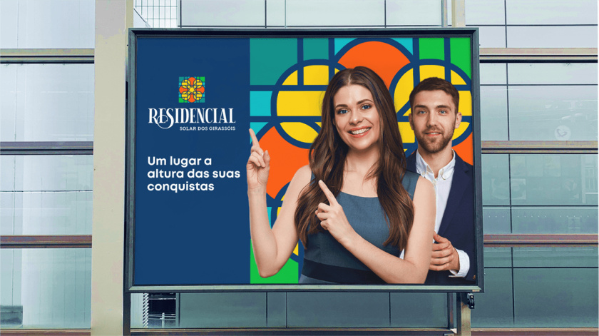 Residencial高端住宅地產logo設計vi設計，教堂+太陽+想日款+馬賽克元素