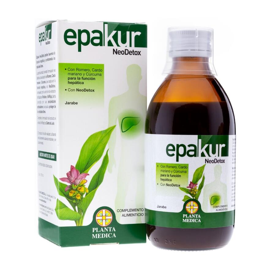 Epakur 肝功能清潔糖漿藥品包裝設(shè)計(jì)，手繪水彩草本植物插畫(huà)與人體風(fēng)格