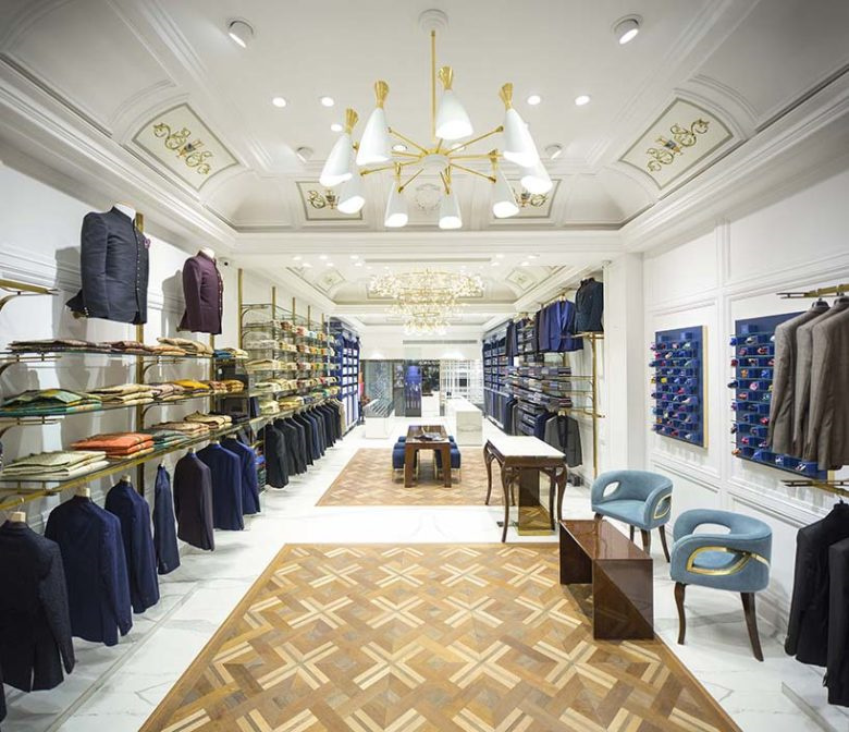 The Good Suit Co 男士服飾店鋪空間設(shè)計(jì),奢華與溫馨的新藍(lán)色古典主義